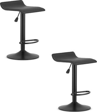 OEM Taburete Fort - Ecopiel Negro / Base Negra X 2