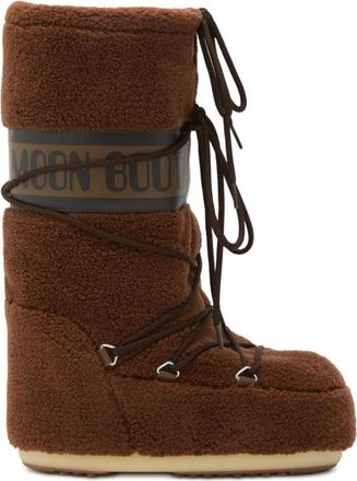 Moon Boot Icon Fleece Laarzen - Dames - Winterlaarzen - Bruin - 39 EU - Polyester - Schoenen