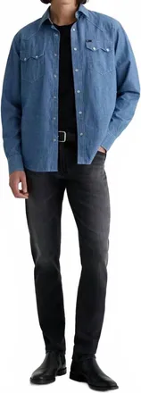 AG - Adriano Goldschmied Tellis Mid-Rise Slim Jeans In Black