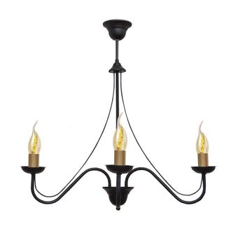 Netlighting Malbo Multi Arm Pendant Ceiling Light Black Patina 60cm