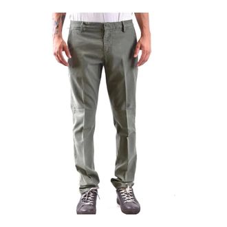 Dondup Suit Trousers, male, Green, Size: W35 Cotton Trousers