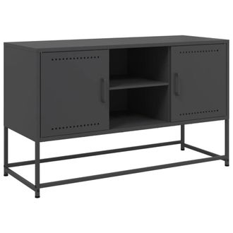 Berkfield Home TV Cabinet Black 100.5x39x60.5 cm Steel
