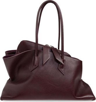 The Attico Tassen, Dames, Paars, ONE Size, Leer, La Passeggiata Medium Bag