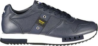 Blauer Blauwe Leren Heren Sneaker Urban Stijl - Heren - Sneakers - Blauw - 44 EU - Schoenen