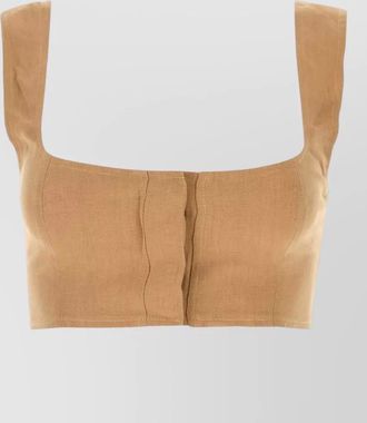 Le Kasha linen cropped tank top
