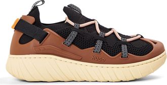 HUGO BOSS Hugo Mens Slon Kn 10260554 01 Low Top Trainers in Open Brown - Size UK 11