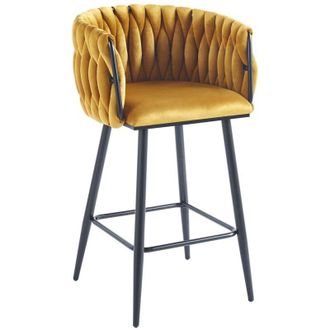 OEM Taburete De Terciopelo Curry H7-fx (estructura Negra)