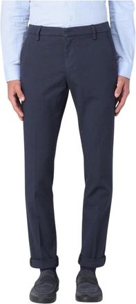 Dondup Groene Slim Fit Chinos voor mannen - Heren - Slim Fit Broeken - Blauw - W32 - Katoen - Broeken