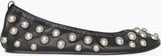 Isabel Marant Womens Belna Studded Ballet Flats In Black