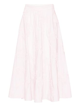 Rotate Midi-rok met bloemdetail - Roze