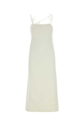 Jil Sander Ivory Viscose Blend Dress
