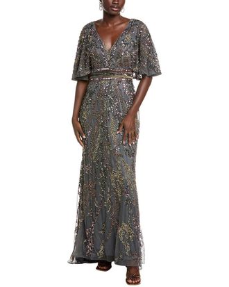 Issue New York Issue New York Sequin & Bead Embellished Gown