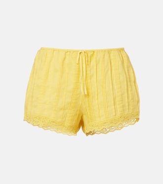 D&ocirc;en Leda lace-trimmed shorts