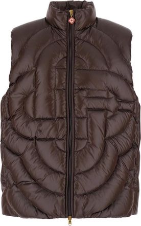 Casablanca Mpf 26Ot 251 Puffer Gilet - Heren - Bodywarmers - Bruin - XL - Nylon - Jassen