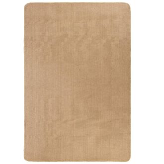 Berkfield Home Area Rug Jute with Latex Backing 180x250 cm in Brown | Size: Medium