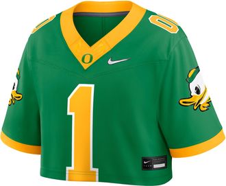 Nike Oregon Nike Womens Dri-FIT College Cropped Game Jersey in Green | NFCT08ATUON-JPX