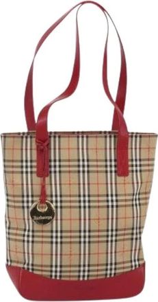 Burberry Pre-owned Tote Bags, female, Beige, Size: ONE SIZE Pre-owned Vintage Tote Bag