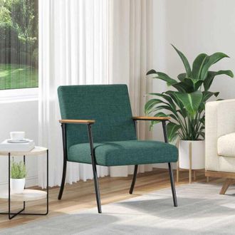 vidaXL vidaXL poltrona Verde Scuro Tessuto