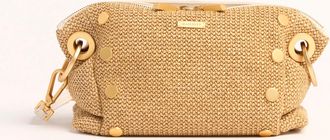 Hammitt Hammitt Daniel Crossbody Clutch Calla Lily White Raffia Brushed Gold Sml