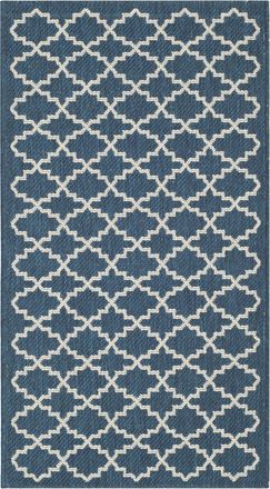 Safavieh Alfombra enrejado de polipropileno azul/beige, 122 x 170 cm