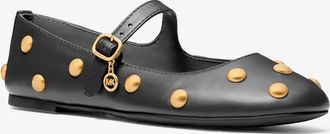 Michael Kors Nellie Flex Studded Leather Ballet Flat