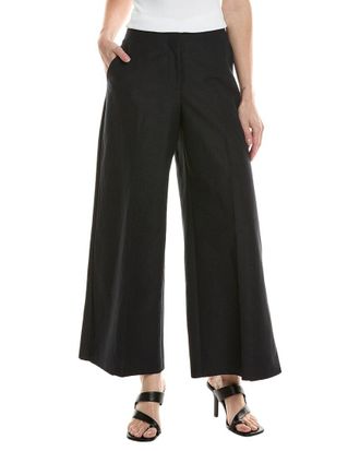 Lafayette 148 New York Franklin Silk & Linen-Blend Wide Leg Ankle Pant