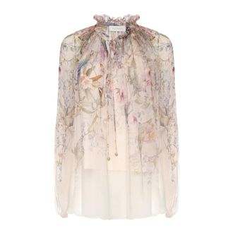 Zimmermann Dames, Blouses & Shirts, Beige, Maat: M Viscose