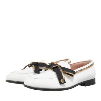 Moschino Loafer - Bow Zip - Gr. 39 (EU) - in Wei&szlig; - f&uuml;r Damen