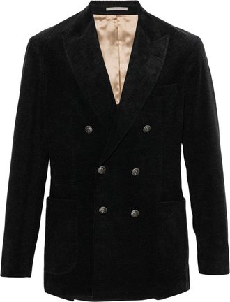 Brunello Cucinelli corduroy blazer - men - Cotton/Cupro/Cashmere - 52 - Grey