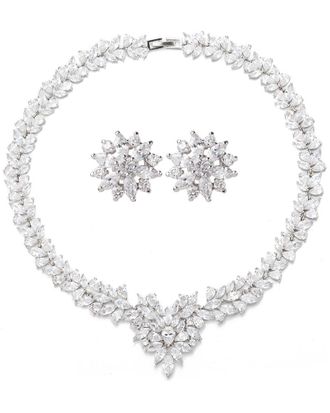 Eyecandy LA Eye Candy La Marry Me Cz Crystal Necklace Set