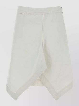 Christophe Lemaire high waist denim skirt asymmetric hem