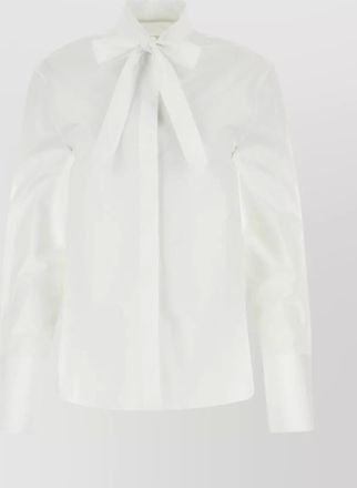 Jil Sander poplin shirt - ribbon-tied collar