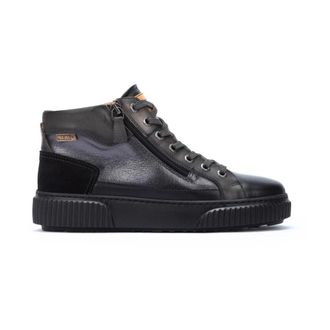 Pikolinos Riells Sneaker Boot - Dames - Sneakers - Zwart - 36 EU - Leer - Schoenen