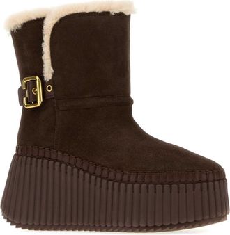 Chlo&eacute; Shearling-Lined Boot - Brown