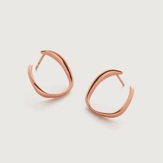 Monica Vinader Rose Gold Nura Reef Wrap Earrings