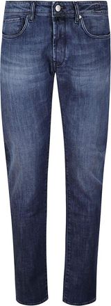 Incotex Heren, Jeans, Blauw, Maat: W33 Denim