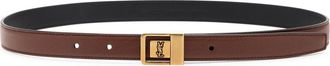 Saint Laurent Logo-engraved Leather Belt - Tan - 90 (UK14/ L)