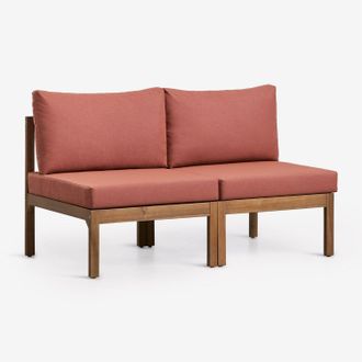 Sklum Sof&aacute; Modular De 2 Piezas En Madera De Acacia Branson Sklum