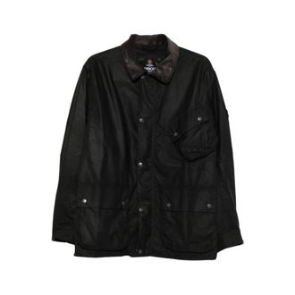 Barbour Jassen, Heren, Zwart, L, Katoen, Brake Line Wax Jacket