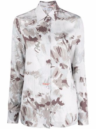 Off-white Camicia con stampa camouflage - Grigio