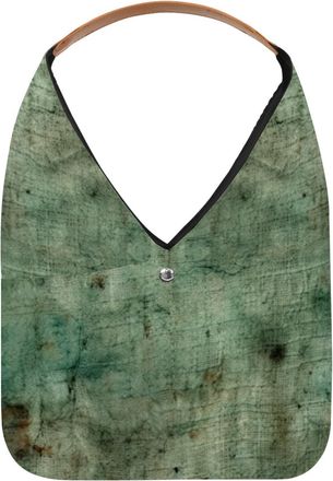 Generic Green Vintage Mottled Texture Reusable Lightweight Grocery Bags - Foldable Into Compact Pouch, Washable & Sturdy, Multipurpose for Shopping and Travel