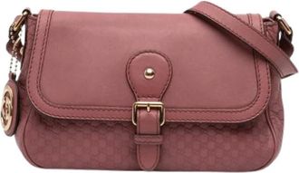 Gucci Pre-owned Cross Body Bags, female, Pink, Size: ONE SIZE Pre-owned Vintage Crossbody Bag