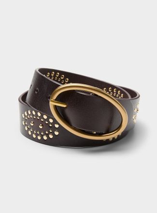 Vanessa Bruno Womens Studded leather Western belt