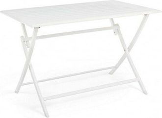 BIZZOTTO Bizzotto - Mesa De Exterior En Aluminio Blanco Elin 110x70x H71 Cm