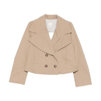 Emporio Armani Dames, Jassen, Beige, Maat: L Katoen