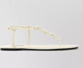 Jil Sander leather tangle sandals open toe flat