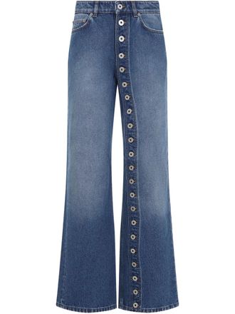 Jean Paul Gaultier button-detail jeans - Blue