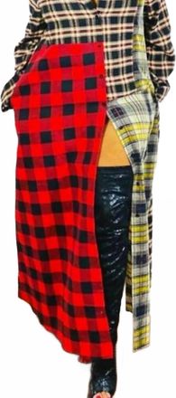 Lovely Makeup Tommie Stylish Print Patchwork Ankle Length Dress In Multicolor