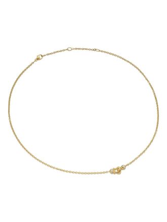 David Yurman 18K yellow gold Petite Buckle diamond necklace - women - 18kt Yellow Gold/Diamond - 43