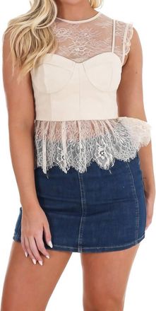 Mustard Seed Forever Yours Lace Top In Ecru